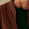 Sezane Baseballjacke Harvey Wildleder