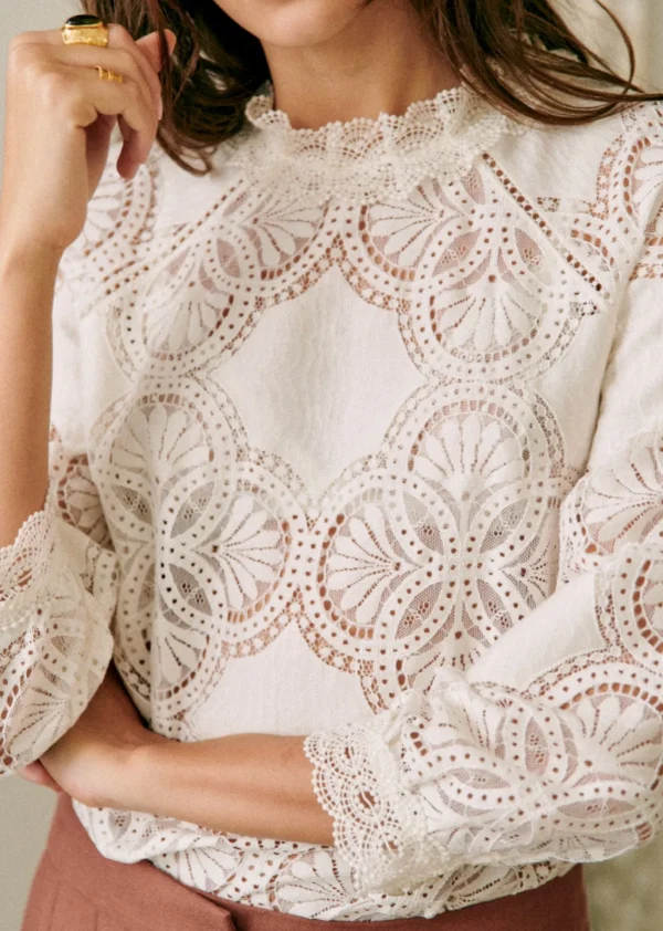 Sezane Bluse Bianca