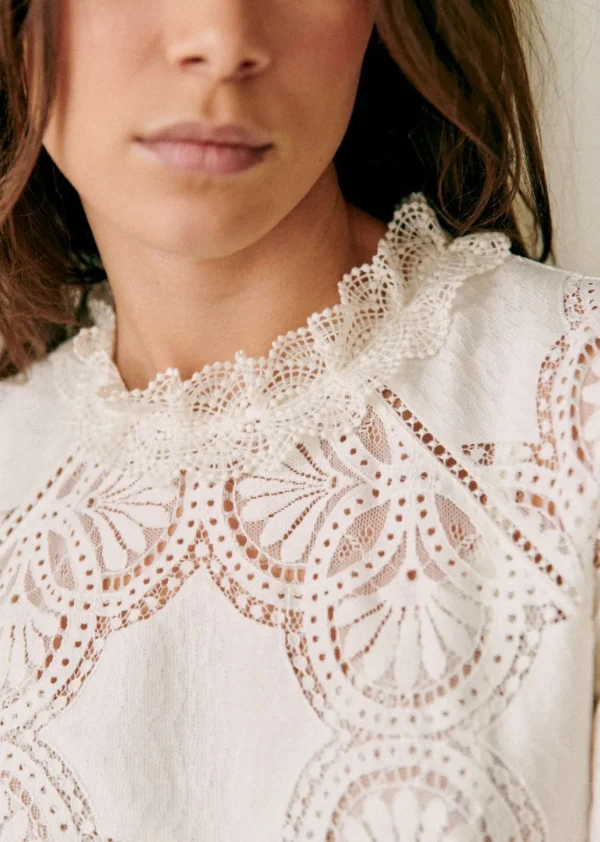 Sezane Bluse Bianca