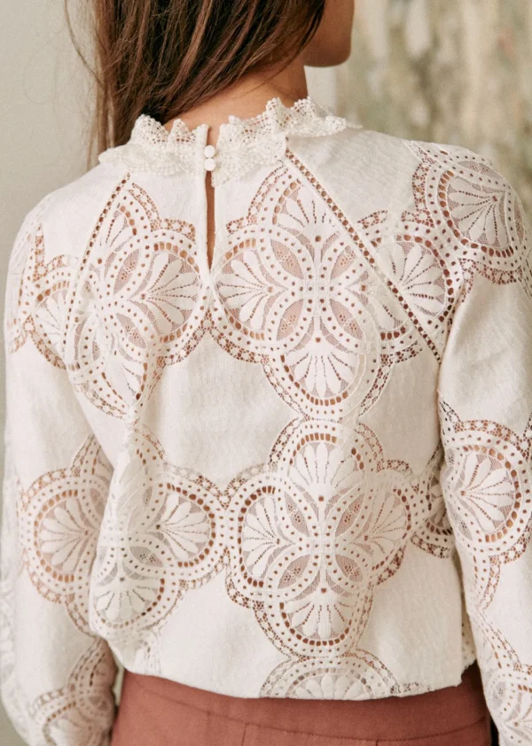 Sezane Bluse Bianca