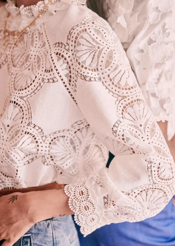 Sezane Bluse Bianca