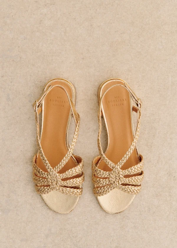 Sezane Flache Sandalen Rosa