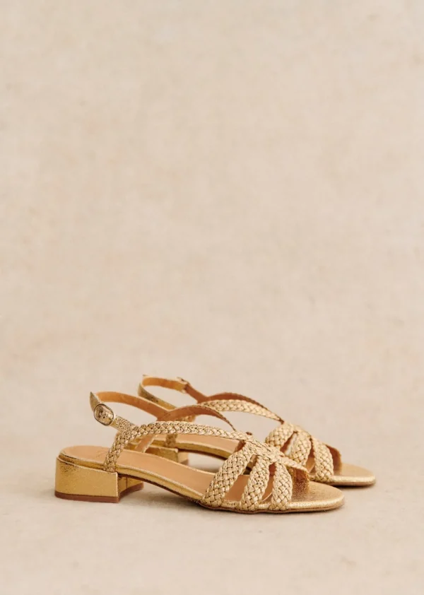Sezane Flache Sandalen Rosa