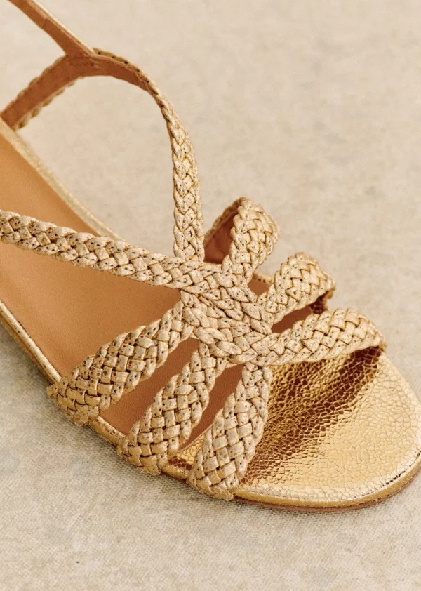 Sezane Flache Sandalen Rosa