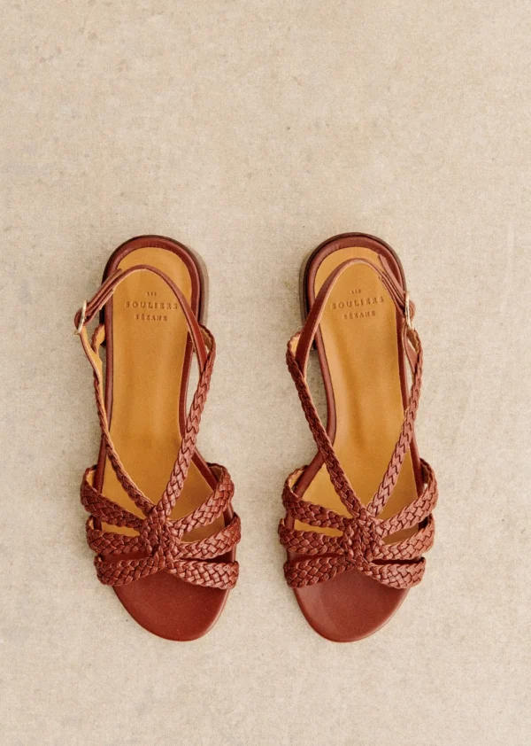 Sezane Flache Sandalen Rosa