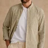 Sezane Hemd Charlie Seersucker Coton Lin