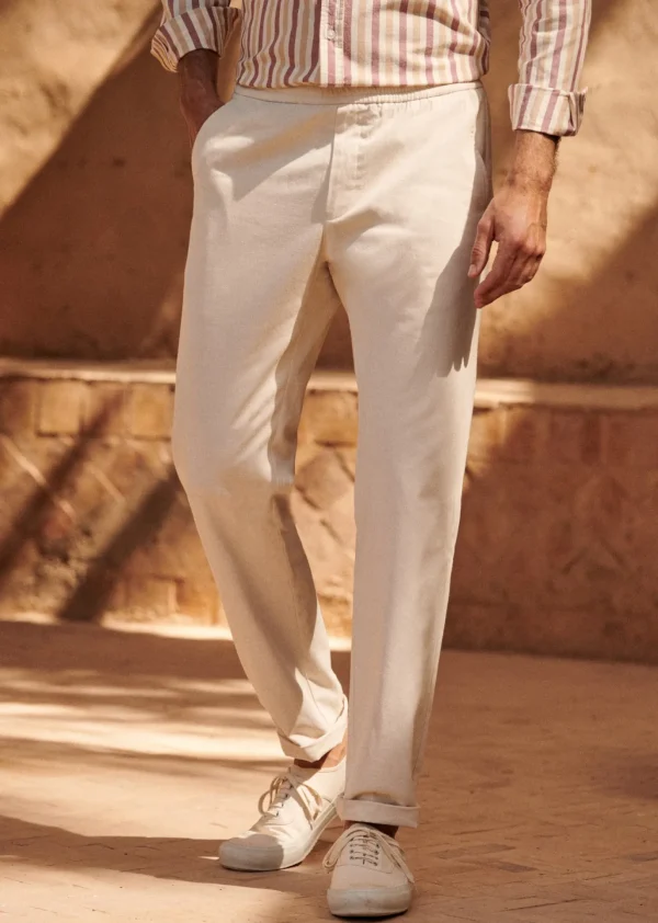 Sezane Hose Danny Baumwolle Leinen