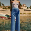 Sezane Hose Marino Crop