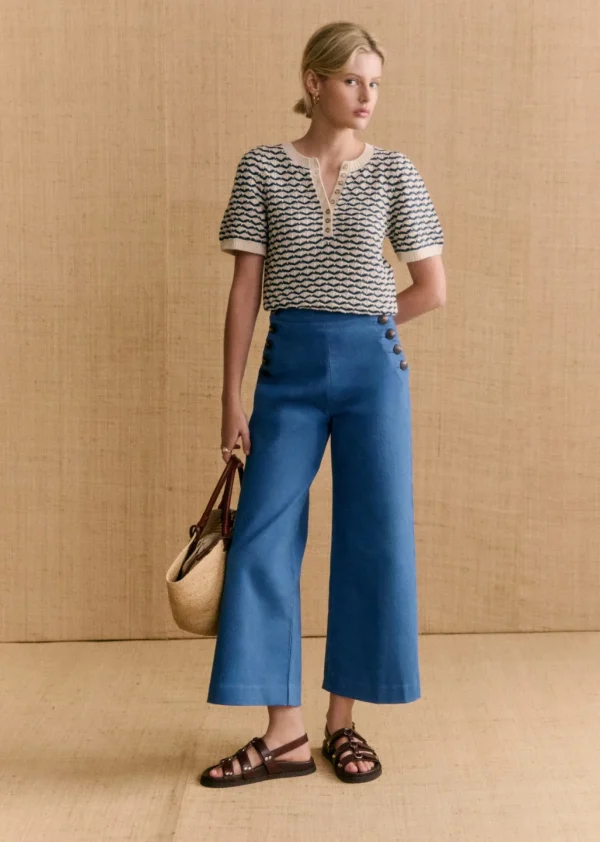Sezane Hose Marino Crop