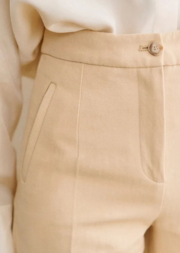 Sezane Hose Martin Crop