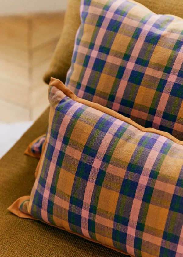 Sezane Kissen Gewebte Madras -  Großes Modell