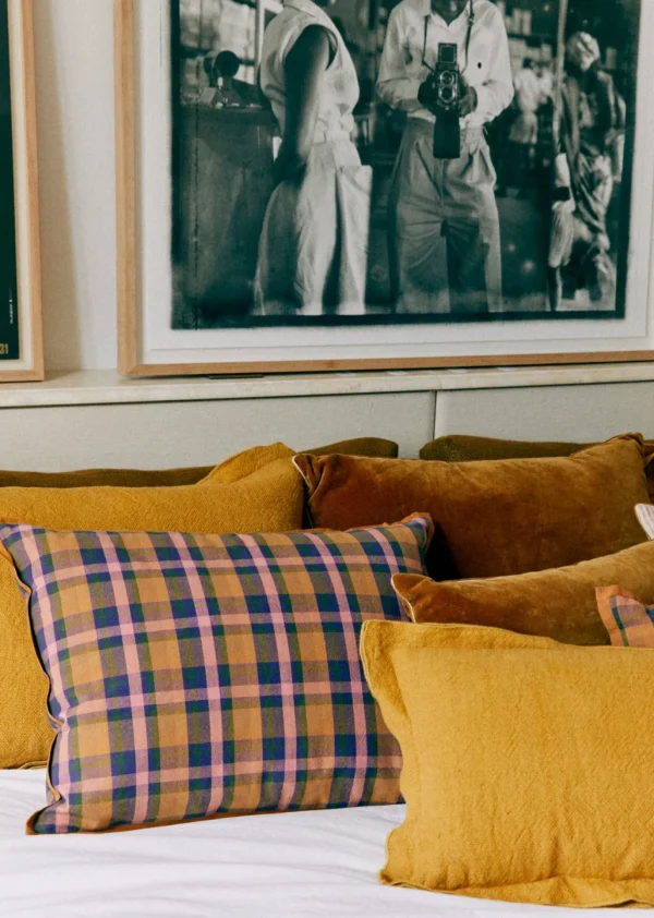 Sezane Kissen Gewebte Madras -  Großes Modell