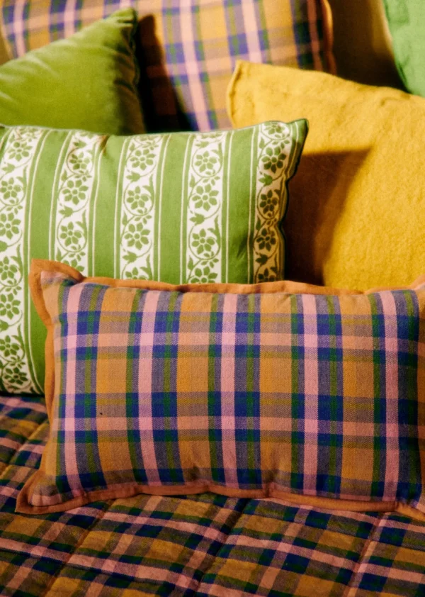 Sezane Kissen Gewebte Madras -  Kleines Modell