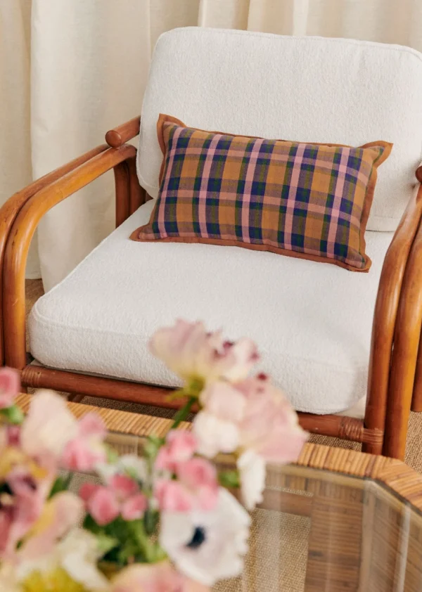 Sezane Kissen Gewebte Madras -  Kleines Modell