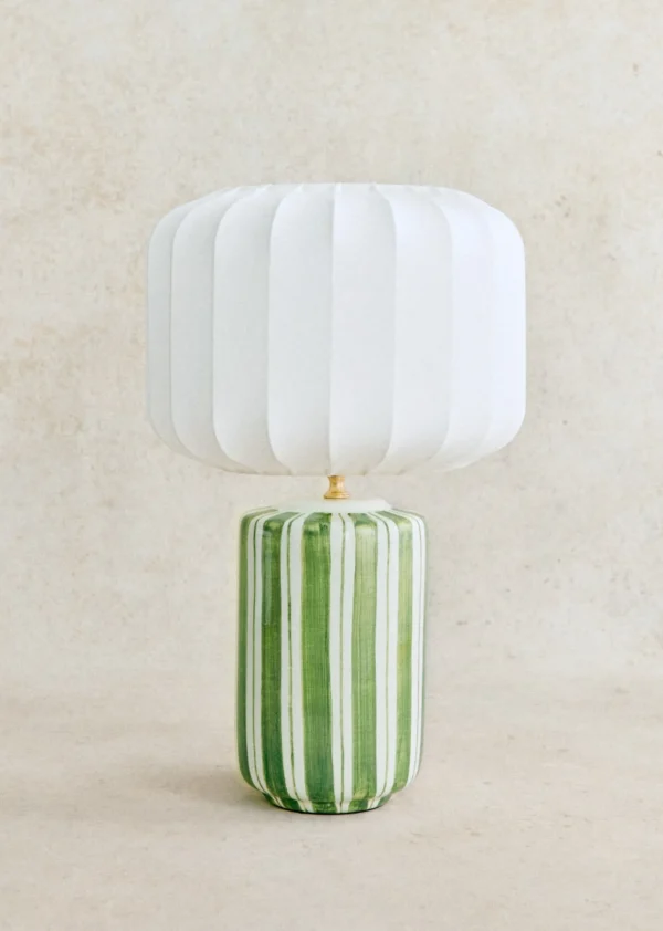 Sezane Lampe Mezzo - Gestreift Grün