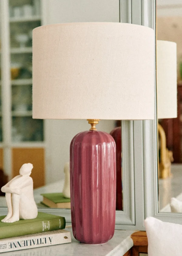 Sezane Lampe Traviata Großes Modell – Himbeerrot