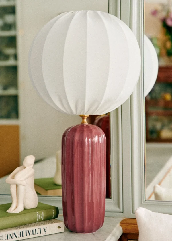 Sezane Lampe Traviata Großes Modell – Himbeerrot