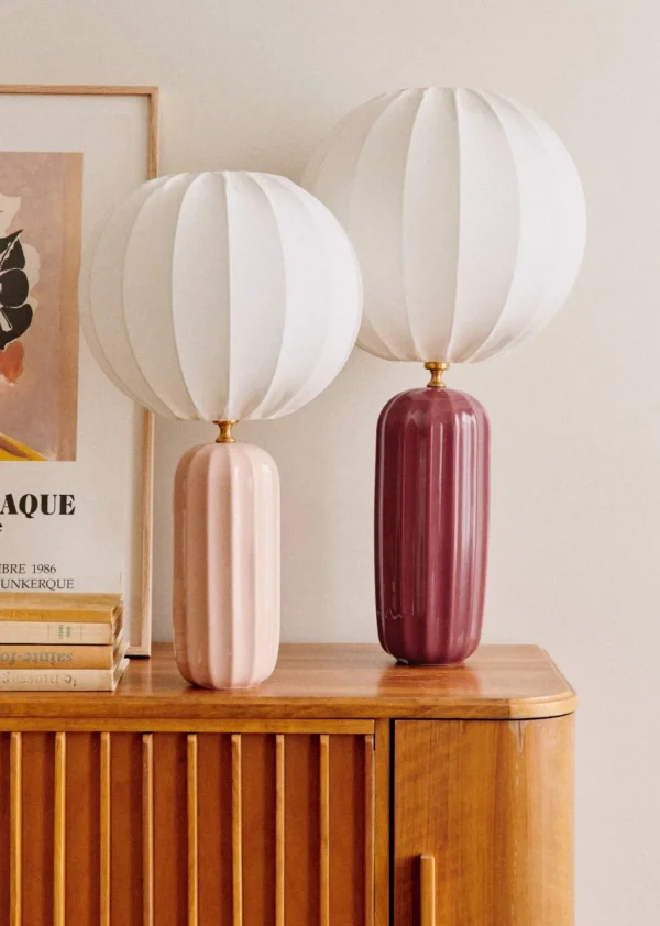 Sezane Lampe Traviata Großes Modell – Himbeerrot