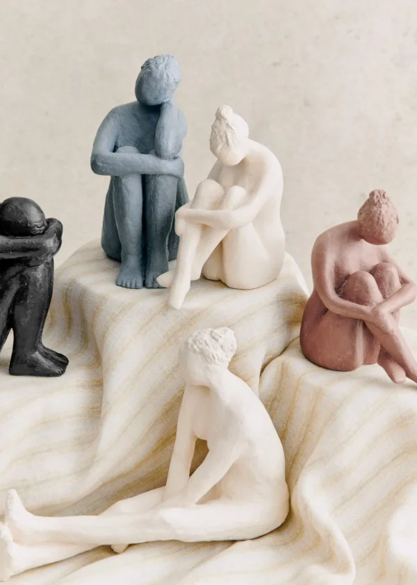 Sezane Skulptur Guénolée Courcoux - Frau In Gedanken Großes Modell