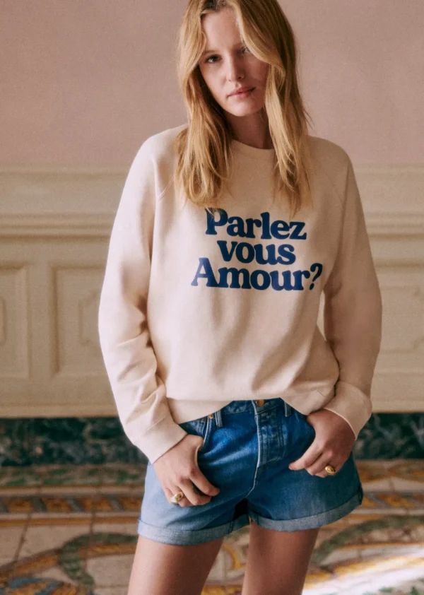 Sezane Sweatshirt Parlez Vous Amour - Solidarische Kreation